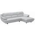 Melody Light Grey Right Sectional Leather Sofa