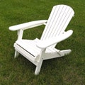 Deluxe White Adirondack Folding Chair