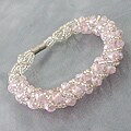 Shiny Light Pink Crystal Weave Tube Magnetic Bracelet (Philippines)