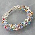 Shiny Multicolor Crystal Weave Tube Magnetic Bracelet (Philippines)