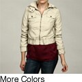Last Kiss Women's Ruched Detail Military Jacket