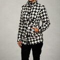 Last Kiss Women's Black/ White Houndstooth Coat