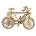 18k Yellow Gold 1 1/10ct TDW Diamond Bicycle Brooch (I-J, SI1-SI2)
