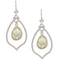 Kabella Sterling Silver Lemon Quartz Rope Earrings