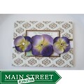 Madeline and Company Lavender Triple Dainty Crystal Flowers Headband
