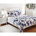 Modern Bloom King-size 3-piece Quilt Set