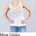 Metric Designer Goldtone Stud Embellished Tank Top
