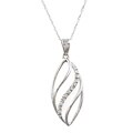 Sterling Silver 1/6ct TDW Diamond Swirl Necklace (GH, I1-I2)