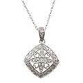 Sterling Silver 1/5ct TDW Diamond Necklace (GH, I1-I2)