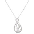Sterling Silver 1/6ct TDW Diamond Necklace (G-H, I1-I2)