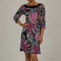 Tiana B Women's 3/4-sleeve Paisley Print Dress