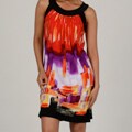 Tiana B Women's Sleeveless Abstract Print Jersey Dress