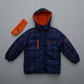 Airwalk Big Boy's Navy Plaid Puffer Coat FINAL SALE
