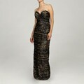 Vicky Tiel Women's Ruched Lace Sweetheart Strapless Gown