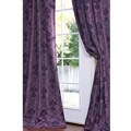 Flocked Fiori Dahlia Faux Silk 108-inch Curtain Panel