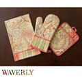 Waverly Paddcok Shawl Persimmons Kitchen Towel, Oven Mitt and Pot Holder