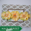 Madeline and Company Yellow Triple Dainty Crystal Flowers Headband