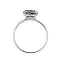 10k White Gold Green Amethyst Solitaire Ring
