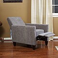 Grey Stripe Recliner Club Chair