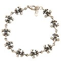 Silvermoon Sterling Silver Fleur de Lis Link Bracelet