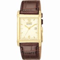 Citizen Men's Stainless Steel Brown Leather Watch