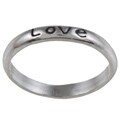 Silvermoon Sterling Silver 'Love' Band