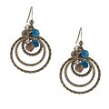 Alexa Starr Picture Jasper and Blue Jade Hoop Earrings