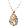 14k Rose Gold 1ct TDW Diamond Necklace (H-I, I2)