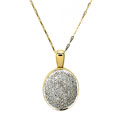 14k Yellow Gold 1ct TDW Diamond Oval Necklace (H-I, I2)