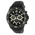 Le Chateau Men's Sport Dinamica Gun Plated Steel Chronograph Rubber Band Watch