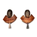 Sterling Silver/ Wood Small Ojo de Agua Ancla Earrings (Colombia)