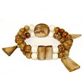 Cow Bone Two-strand Ball Charm Bracelet (Ghana)