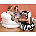 Pure Comfort Inflatable Zebra Love Seat with Ottoman