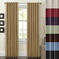 Faux Silk Rod Pocket Window Panels (Set of 2)