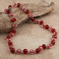 Glass Fire and Ice Beaded Necklace (India)