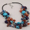 Agate Mixed Thicker Multi-strand Necklace (India)