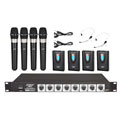 Pyle Rack Mount 8 Channel Wireless Microphone System with 4 Lavalier/Headsets...