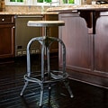 Adjustable Natural Fir Wood Finish Barstool