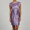 Jessica Howard Women's Petite Lilac Beaded Neck Dress