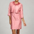 Jessica Howard Women's Petite 2-Piece Ruffled Jacket Dress