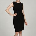 Jessica Howard Women's Petite Black Side Ruched Dress