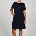 Jessica Howard Women's Plus Navy Necklace Dress