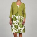 Jessica Howard Women's Plus Belted 2-piece Sweater Dress