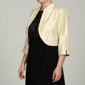 Jessica Howard Women's Plus Size 3/4-Sleeve Jacket