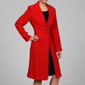 Danny & Nicole Women's Red/ Black Ruffled Dress Suit