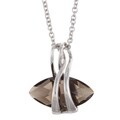 Sterling Silver Smokey Quartz Necklace