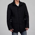 Black Rivet Men's Wool-blend Coat
