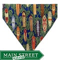Ruff Stuff USA Blue with Surfboards Dog Collar Bandana