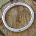 Sterling Silver Hammered Round Bangle Bracelet (Mexico)