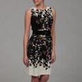 Calvin Klein Women's Floral Sleeveless Ponte Dress